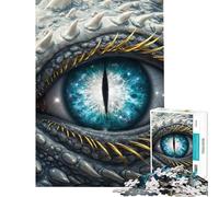 Puzzle de 1000 pièces pour Adultes Œil de Dragon avec Iris Galaxie Activités ludiques à la Maison Décoration Murale Jeux relaxants Convient aux Personnes de 14 Ans et Plus (38x52cm)