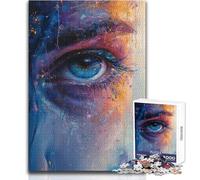 Puzzle de 1000 pièces pour Adultes - Œil du Destin - Portrait - Défi Difficile - Jeu éducatif pour Les Amateurs de Jeux (Taille 50x75cm)