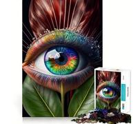 Puzzle de 1000 pièces pour Adultes Œil en Fleur,pièces découpées avec précision,activité cérébrale stimulante,Moment de détente et de Divertissement,Cadeau Artistique d'anniversaire (50x75cm)