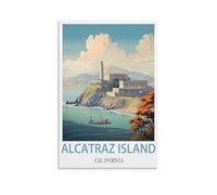 Puzzle de 1000 pièces pour Adultes - Île d'Alcatraz, Californie - Puzzle en Bois de 1000 pièces - Jeu éducatif pour Adultes et Enfants - Jeu de détente Familial - 38 x 26 cm