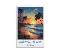 Puzzle de 1000 pièces pour Adultes - Île de Captiva, Floride - Puzzle en Bois de 1000 pièces - Jeu éducatif pour Adultes et Enfants - Jeu de détente Familial - 70 x 50 cm