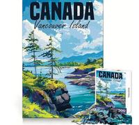 Puzzle de 1000 pièces pour Adultes, île de Vancouver, Canada, idéal pour développer l'esprit d'analyse, se détendre et créer Un Joli Coin Douillet (38x26cm) Cadeau de Noël Chaleureux et Confortable