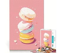 Puzzle de 1000 pièces pour Adultes Illustration Artistique Minimaliste Pastel de Macarons colorés Bords Nets Activité cérébrale Amusante et Facile Cadeau d'anniversaire idéal (50x75cm)