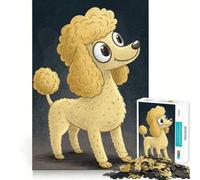 Puzzle de 1000 pièces pour Adultes,Illustration de Caniche de Dessin animé,décoration soignée,Jeu d'exercice Mental,Moment de détente et de Divertissement, pour Noël (38x52cm)