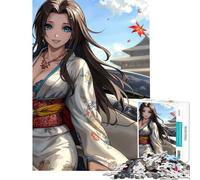Puzzle de 1000 pièces pour Adultes Illustration de Fille Japonaise Jeu éducatif Décoration Parfaite Jeu Stimulant et Convivial en Famille (38x26cm)