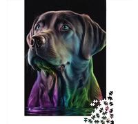 Puzzle de 1000 pièces pour adultes, illustration de Labrador, jeu de puzzle coloré pour la famille, puzzle en papier, puzzle de défi mental, 1000 pièces (38 x 26 cm)
