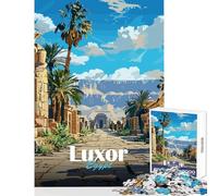 Puzzle de 1000 pièces pour Adultes Illustration de Louxor Égypte Jeu éducatif œuvre d'art Cadeau activités familiales (38x26cm)