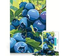 Puzzle de 1000 pièces pour Adultes,Illustration de myrtilles sur Une Branche,Jeu de réflexion, pour se détendre,Cadeau Amusant pour Un Anniversaire (50x75cm)