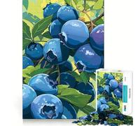 Puzzle de 1000 pièces pour Adultes,Illustration de myrtilles sur Une Branche,pièces aux Formes nettes,activité stimulante pour Le Cerveau,Moment de détente et de Divertissement,Cadeau Artistique