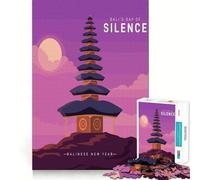 Puzzle de 1000 pièces pour Adultes Illustration du Jour du Silence à Bali Décoration découpée avec précision Jeu de réflexion Idéal pour se divertir Pendant Les Loisirs Cadeau d'anniversaire