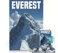 Puzzle de 1000 pièces pour Adultes Illustration du Mont Everest Jeu de réflexion Difficile Cadeau Original pour Un Anniversaire ou Noël 50x75cm