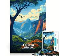 Puzzle de 1000 pièces pour Adultes,Illustration du Parc National d'Iguazu,découpe Premium,Jeu Amusant et Stimulant pour Le Cerveau,Jeu Relaxant,Cadeau de Noël apaisant (38x26cm)