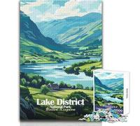 Puzzle de 1000 pièces pour Adultes, Illustration du Parc National du Lake District, Jeu éducatif, décoration Parfaite, idée Cadeau, Dimensions 38x52cm