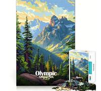 Puzzle de 1000 pièces pour Adultes,Illustration du Parc National Olympique,Bords Nets,décoration,activité cérébrale Amusante et Facile à réaliser,Cadeau d'anniversaire pour Les Esprits (38x26cm)