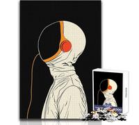 Puzzle de 1000 pièces pour Adultes - Illustration d'un Astronaute avec Casque Audio - Casse-tête Amusant et éducatif pour Toute la Famille - Dimensions : 50x75cm