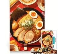 Puzzle de 1000 pièces pour Adultes,Illustration d'un délicieux Bol de Ramen,découpe de qualité supérieure,Jeu Stimulant,Divertissement pour Les Moments de détente,décoration de Noël (50x75cm)