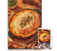 Puzzle de 1000 pièces pour Adultes, Illustration d'un délicieux hachis parmentier, Jeu éducatif, Cadeau d'anniversaire ou Cadeau de Père Noël Secret, Format 38x26cm