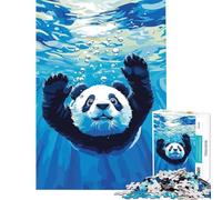 Puzzle de 1000 pièces pour Adultes Illustration d'un Panda nageant sous l'eau Jeu de réflexion et d'intelligence Cadeau d'anniversaire Analyse et logique (Dimensions 38x26cm)