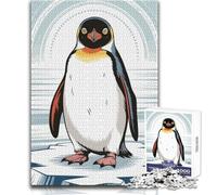 Puzzle de 1000 pièces pour Adultes - Illustration d'un Pingouin sur Un Iceberg - Idéal pour se détendre à l'intérieur - Découpe de Haute précision - Dimensions:38x26cm