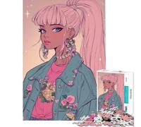 Puzzle de 1000 pièces pour Adultes Illustration Florale et Mode Jeu Familial pour Adolescents Course de Vitesse Interaction Parent-Enfant (Taille 38x26cm)