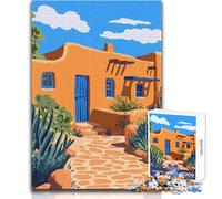 Puzzle de 1000 pièces pour Adultes - Illustration Minimaliste représentant Un Magnifique été du Nouveau-Mexique - Un défi Unique pour développer Son Analyse et sa logique - Idée Cadeau 38x26cm