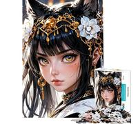Puzzle de 1000 pièces pour Adultes Impératrice Céleste Nekomata Un Puzzle Original et Amusant idéal pour décorer Un Mur Un Cadeau d'anniversaire Unique et Original (38x52cm)