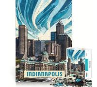 Puzzle de 1000 pièces pour Adultes Indianapolis Neat Edge Decor Activité cérébrale Amusante et Facile à Vivre Cadeau d'anniversaire pour l'esprit (50x75cm)
