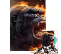 Puzzle de 1000 pièces pour Adultes Inferno Roar Monkey Kong Jeu Impossible Jeu éducatif défi Jouet Amusant Cadeau pour améliorer la mémoire (Taille 50x75cm)