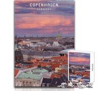 Puzzle de 1000 pièces pour Adultes, inspiré de Copenhague, Un Jeu de réflexion Familial et éducatif de 38x26cm