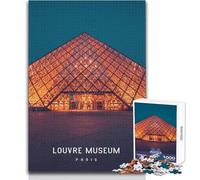 Puzzle de 1000 pièces pour Adultes, inspiré du musée du Louvre Idéal pour des soirées Jeux et Divertissement en Famille Un Cadeau Original et Amusant ! Dimensions 38x52cm