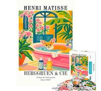 Puzzle de 1000 pièces pour Adultes inspiré du thème Renard Fennec dans Le Bain d'Henri Matisse Un défi éducatif et Amusant pour Toute la Famille à partir de 14 Ans 50x75cm