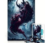 Puzzle de 1000 pièces pour adultes,inspiré d'un anime,représentant une fille vampire et la mort Jeu de réflexion stimulant,découpe nette,alignement parfait,activité amusante en famille le soir 50x75cm