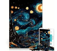 Puzzle de 1000 pièces pour Adultes, inspiré par La Nuit étoilée, Paysage Abstrait, Casse-tête, Passe-Temps à la Maison, Assemblage d'images, Cadeau mémorable 38x26cm