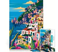 Puzzle de 1000 pièces pour Adultes,Italie,Art esthétique,Bords Finis,Casse-tête,Cadeau,Jeu Occasionnel,activité d'anniversaire (50x75cm)