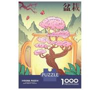 Puzzle De 1000 Pièces pour Adultes Japanese Bonsai Fuji Ace Puzzles pour Adolescents Jeu De Réflexion Améliore La Mémoire Défi Éducatif 38x26cm/1000pcs
