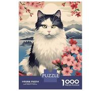 Puzzle De 1000 Pièces pour Adultes Japanese Cat 2 Puzzle Adulte, Jouet, Décoration Murale, Difficile, Cadeau d'anniversaire, Cadeaux, 70x50cm/1000pcs