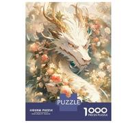 Puzzle De 1000 Pièces pour Adultes Japanese Dragon Anime Art Puzzle Casse-tête Jeu De Rapidité Activités Amusantes À La Maison 38x26cm/1000pcs
