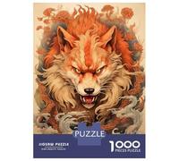 Puzzle De 1000 Pièces pour Adultes Japanese Kitsune Fox Puzzle pour Adultes, Jeu De Réflexion, Assemblage De Motifs, Difficile Et Stimulant 38x26cm/1000pcs