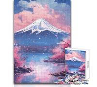 Puzzle de 1000 pièces pour Adultes - Japon - Rivière Fuji Sakura - Un Passe-Temps paisible et satisfaisant - Assemblage Parfait - Découpe de précision - Dimensions:38x52cm