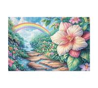 Puzzle De 1000 Pièces pour Adultes Jardin de Lys Path 75x50cm Découpe De Précision Ajustement Parfait sans Bavures Parfait pour Liens Parents-Enfants Jeu Interactif