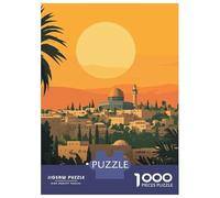Puzzle De 1000 Pièces pour Adultes Jerusalem Skyline Puzzle pour Adolescents Analyse Et Logique Aide À Stimuler Le Cerveau Idéal comme Cadeau pour Toute La Famille 52x38cm/1000pcs