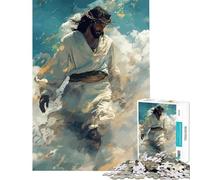 Puzzle de 1000 pièces pour Adultes Jésus-Christ dans Les Nuages idéal pour Un Anniversaire ou Noël activités familiales Jouet à Monter soi-même à partir de 14 Ans (50x75cm)