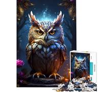 Puzzle de 1000 pièces pour Adultes Jeu de réflexion sur Les Rapaces Nocturnes Jouet éducatif Cadeau d'anniversaire Analyse et logique (Dimensions 75x50cm)
