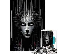 Puzzle de 1000 pièces pour Adultes Jeu de réflexion Techno Visage Jouet addictif pour cultiver la Patience Cadeau Amusant pour Femmes (Dimensions 38x52cm)