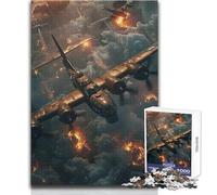 Puzzle de 1000 pièces pour Adultes - Jeu éducatif de Bataille aérienne - Activités familiales - Idée Cadeau de Noël Secret - Dimensions : 38x52cm
