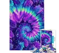 Puzzle de 1000 pièces pour Adultes Jeu éducatif tie-Dye Jouet Cadeau de Père Noël Secret activités familiales (Taille 38x26cm)