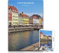 Puzzle de 1000 pièces pour Adultes, Jeu intellectuel Copenhagen Toy, Cadeau d'anniversaire, Dimensions 38x26cm