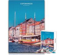 Puzzle de 1000 pièces pour Adultes, Jeu intellectuel Copenhagen Toy, Cadeau d'anniversaire, Dimensions 50x75cm