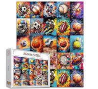 Puzzle de 1000 pièces pour adultes, jeux de balle, Banksy, panneaux de fibres de bois dur, stimulant, parfait pour les soirées jeux, DIY, décoration murale, graffiti, street art, 50 x 70 cm