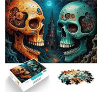 Puzzle de 1000 pièces pour Adultes Jeux de crânes Défi Difficile pour soulager Le Stress Car C'est Un pour Toute la Famille 75x50cm